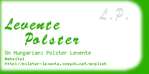 levente polster business card